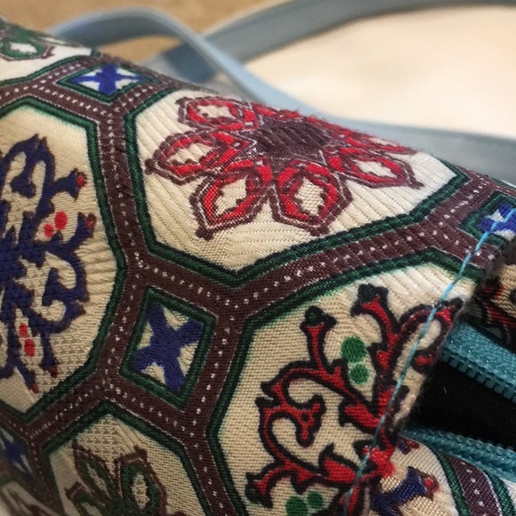 Massimo Dutti powder blue and print crossbody bag - Picture 7 of 7